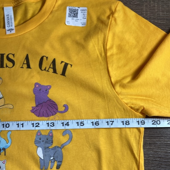 NWT Womens Gold Kharma is A Cat T Shirt Medium Bella Canvas - Picture 5 of 7